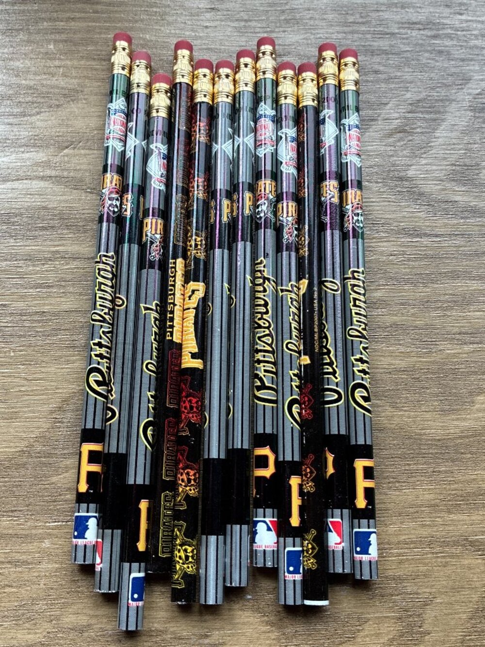 Vintage Pittsburgh Pirates Pencils 12 Total MLB Baseball Retro Unused
